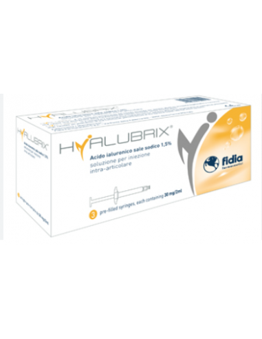 SIRINGA INTRA-ARTICOLARE HYALUBRIX ACIDO IALURONICO 1,5% 30 MG 2 ML 3 PEZZI NO ETO