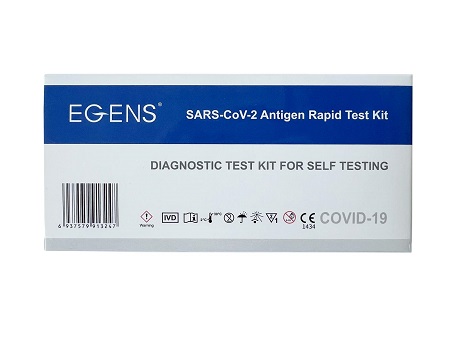TEST ANTIGENICO RAPIDO COVID-19 EGENS AUTODIAGNOSTICO DETERMINAZIONE QUALITATIVA ANTIGENI SARS-COV-2 IN TAMPONI NASALI MEDIANTE IMMUNOCROMATOGRAFIA