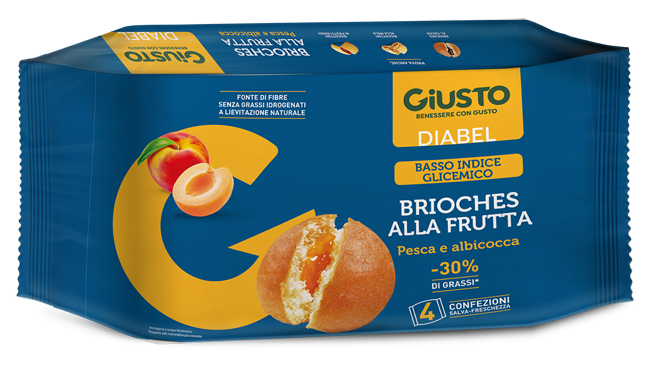 GIUSTO DIABEL BRIOCHE FRUTTA 4 PEZZI DA 45 G