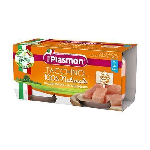 PLASMON OMOGENEIZZATO TACCHINO 80 G X 2 PEZZI