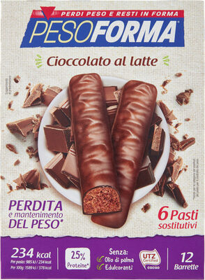 PESOFORMA BARRETTA CIOCCOLATO LATTE 12 X 31 G