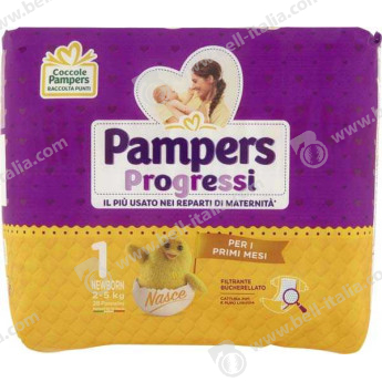 PAMPERS PROGRESSI NEWBORN PANNOLINO 1 2-5KG 28 PEZZI