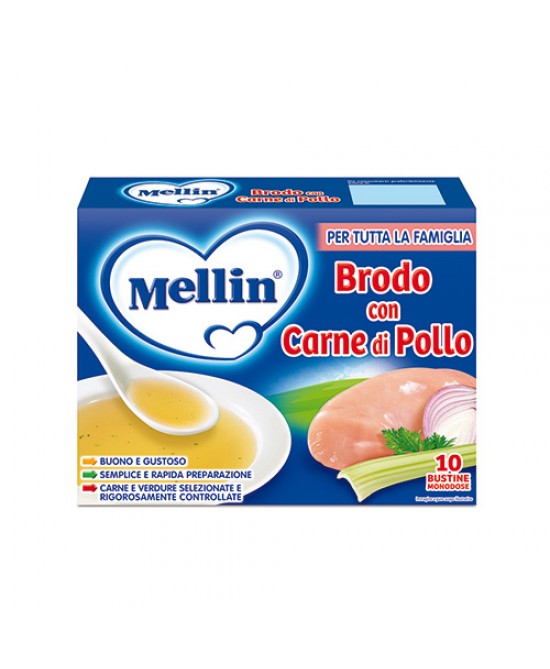 MELLIN BRODO CARNE POLLO 10 BUSTINE X 5 G