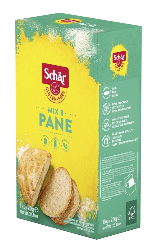SCHAR MIX B PREPARATO PANE SENZA LATTOSIO 1 KG + 20 G