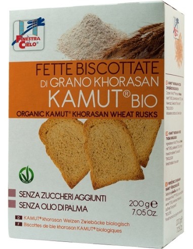 FSC FETTE BISCOTTATE DI KAMUT BIO SENZA ZUCCHERI AGGIUNTI CON OLIO DI GIRASOLE SENZA OLIO DI PALMA 200 G