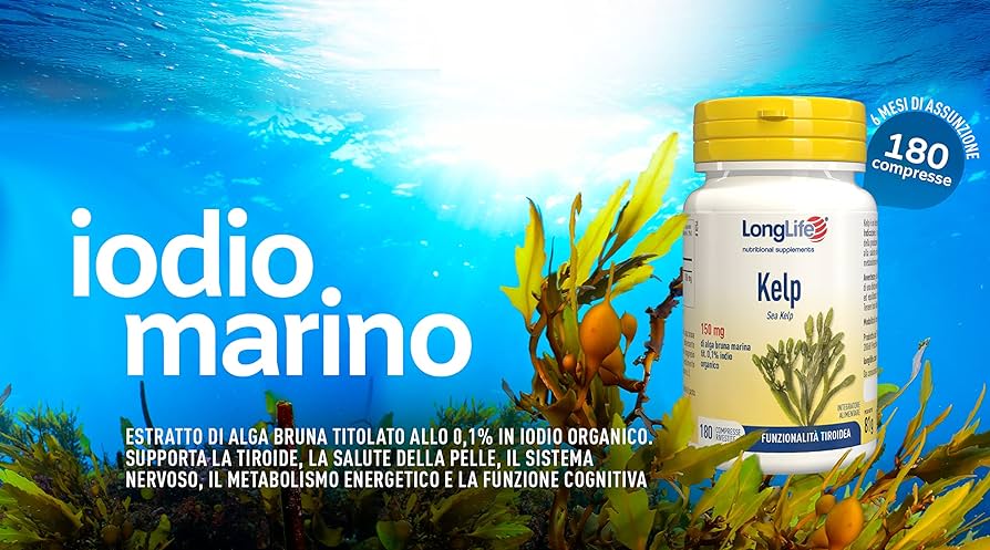 LONGLIFE KELP ALGA BRUNA 180 COMPRESSE