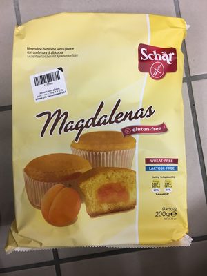 SCHAR MAGDALENAS CON CONFETTURA DI ALBICOCCA 4 PEZZI DA 50 G