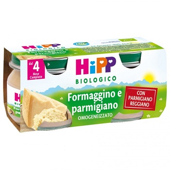 HIPP BIO OMOGENEIZZATO FORMAGGINO AI TRE FORMAGGI 2X80 G