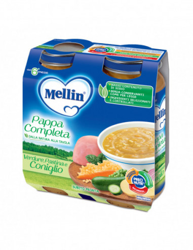 MELLIN PAPPA COMPLETA CONIGLIO 250 G 2 PEZZI
