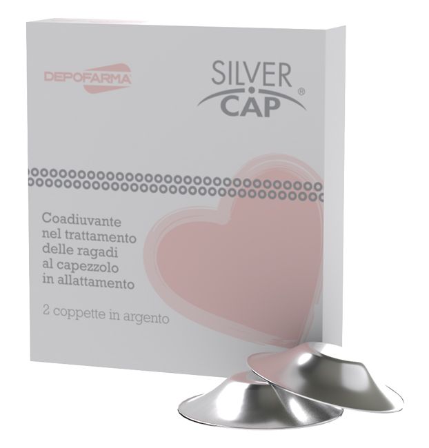 SILVER CAP COPPETTE IN ARGENTO COPRI CAPEZZOLI PER ALLATTAMENTO 2 PEZZI