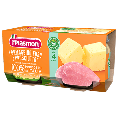 PLASMON OMOGENEIZZATO FORMAGGIO/PROSCIUTTO 80 G X 2 PEZZI