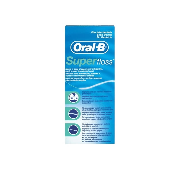 ORALB SUPERFLOSS FILO INTERDENTALE 50 FILI