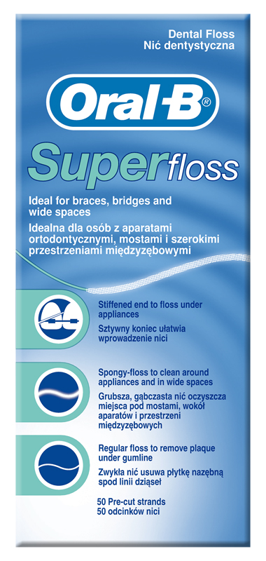 ORALB SUPERFLOSS FILO INTERDENTALE 50 FILI