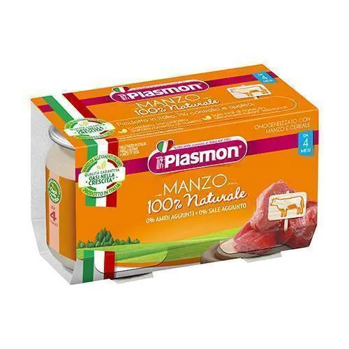 PLASMON OMOGENEIZZATO MANZO 80 G X 2 PEZZI