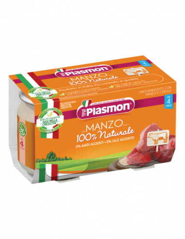 PLASMON OMOGENEIZZATO MANZO 120 G X 2 PEZZI