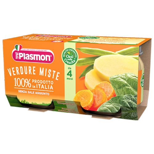 PLASMON OMOGENEIZZATO VERDURE MISTE 80 G X 2 PEZZI