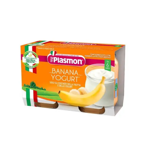 PLASMON OMOGENEIZZATO YOGURT BANANA 120 G X 2 PEZZI