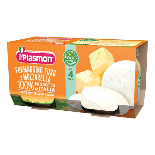 PLASMON OMOGENEIZZATO FORMAGGINO MOZZARELLA 80 G X 2 PEZZI