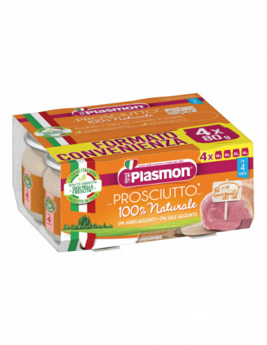 PLASMON OMOGENEIZZATO PROSCIUTTO COTTO 4 X 80 G