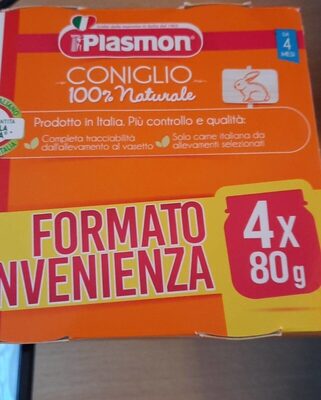 PLASMON OMOGENEIZZATO CONIGLIO 4 X 80 G