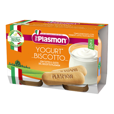 PLASMON OMOGENEIZZATO YOGURT BISCOTTO 120 G X 2 PEZZI