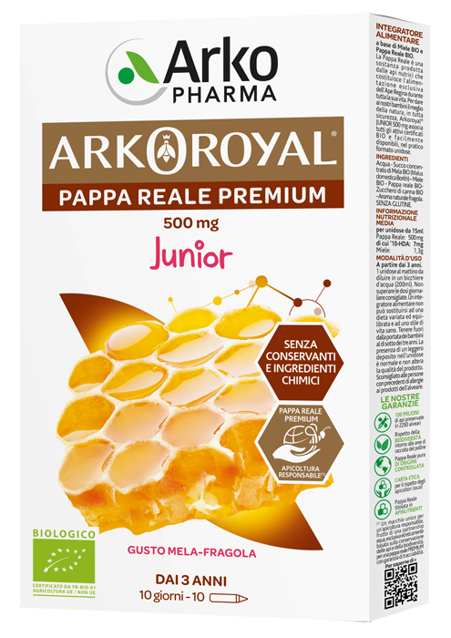 ARKOROYAL PAPPA REALE BIOLOGICA 500 MG 10 UNICA DOSE