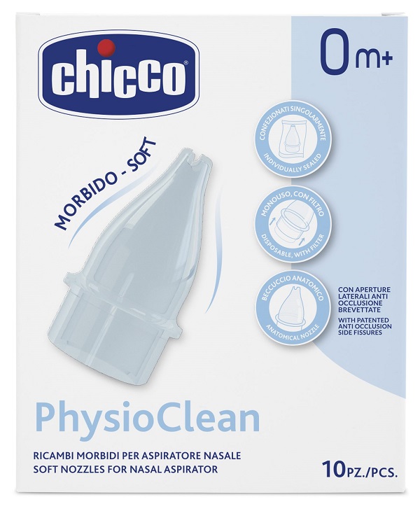 RICAMBI MORBIDI PER ASPIRATORE NASALE CHICCO PHYSIOCLEAN