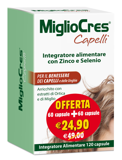 MIGLIOCRES CAPELLI 60 CAPSULE + 60 CAPSULE PROMOZIONE