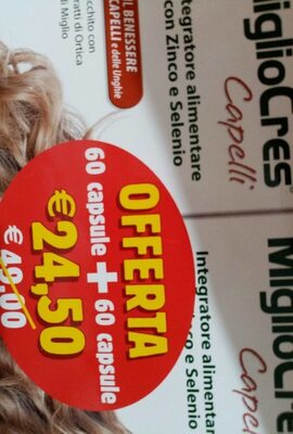 MIGLIOCRES CAPELLI 60 CAPSULE + 60 CAPSULE PROMOZIONE