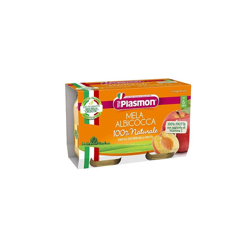 PLASMON OMOGENEIZZATO MELA ALBICOCCA 2 X 104 G