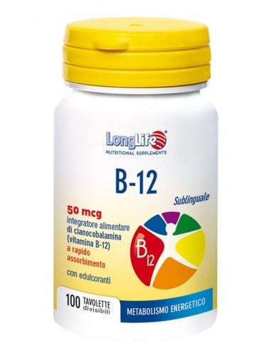 LONGLIFE B12 50MCG SUBLINGUALE 100 TAVOLETTE