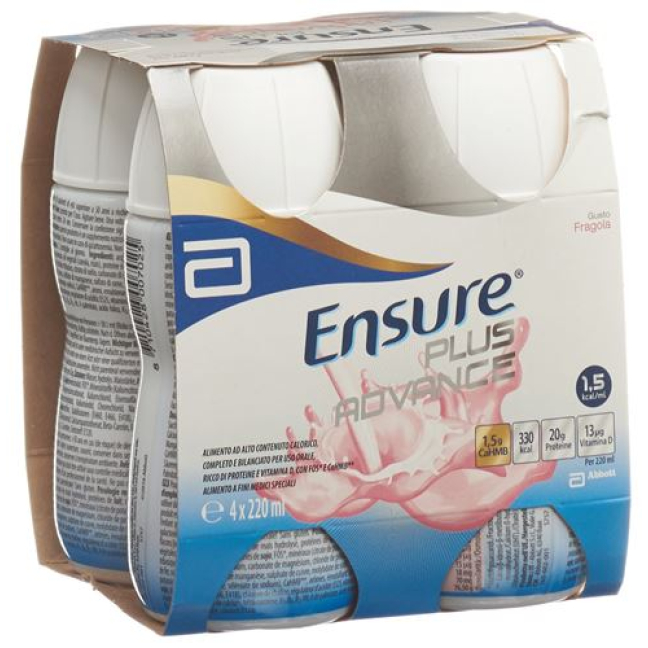 ENSURE PLUS ADVANCE FRAGOLA 4 BOTTIGLIE DA 220 ML