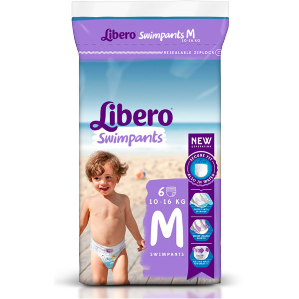 PANNOLINI MARE/PISCINA LIBERO SWIM PANTS PER BAMBINO 7/16 KG 6 PEZZI