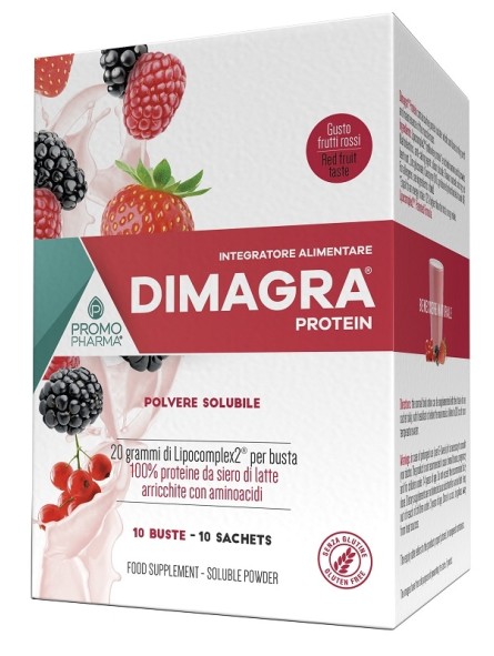 DIMAGRA PROTEIN RED FRUIT 10 BUSTE