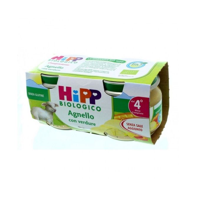 HIPP BIO OMOGENEIZZATO AGNELLO CON VERDURE 2X80 G