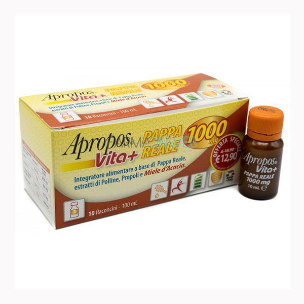 APROPOS VITA+ PAPPA REALE 1000MG 10 FLACONCINI DA 10 ML