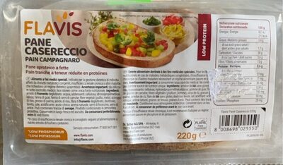 FLAVIS PANE CASERECCIO PANE APROTEICO A FETTE 220 G