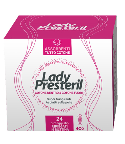 LADY PRESTERIL PROTEGGI SLIP RIPIEGATI BIODEGRADABILI 24 PEZZI