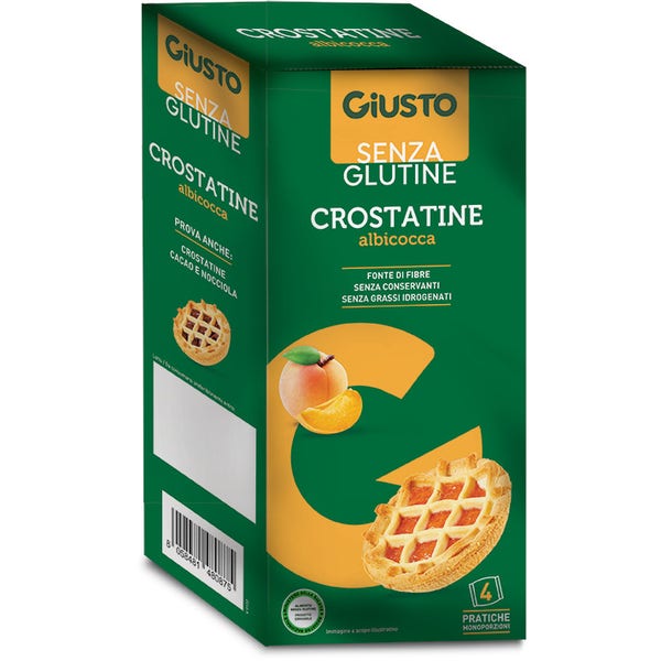 GIUSTO SENZA GLUTINE CROSTATINA ALBICOCCA 4 PEZZI DA 45 G