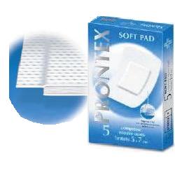 [902210412] GARZA PRONTEX SOFT PAD COMPRESSA 5X7 CM 5 PEZZI