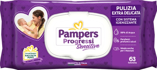 [902347285] PAMPERS SALVIETTE SENSITIVE ALOE RIC 63 PEZZI