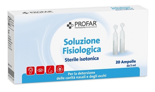 [903927109] SOLUZIONE FISIOLOGICA STERILE ISOTONICA PROFAR 20 AMPOLLE DA 5 ML