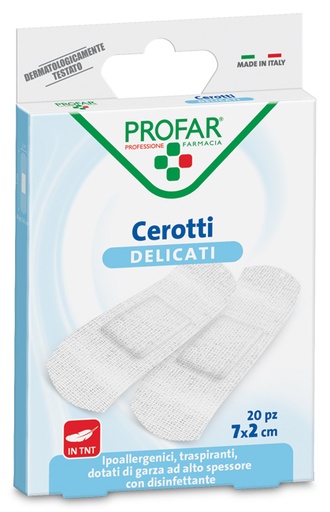 [903983068] CEROTTO TESSUTO NON TESSUTO DELICATO MEDI 7X2 CM 20 PEZZI PROFAR