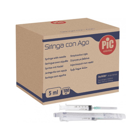 [904030184] SIRINGA PIC MONOUSO STERILE CON AGO MONTATO GAUGE23 CAPACITA' 5ML 1 PEZZO