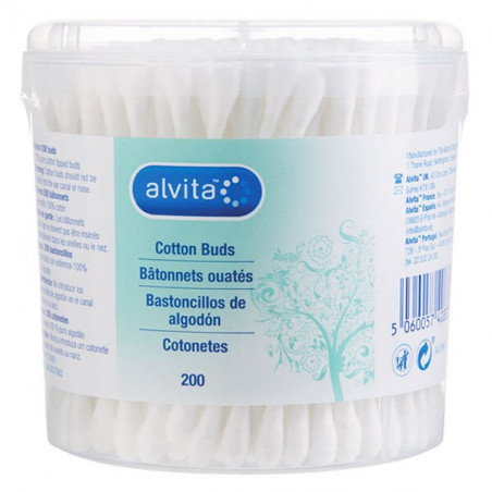 [904578527] BASTONCINI COTONE 200 PEZZI ALVITA