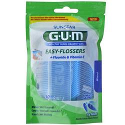 [904802764] GUM EASY FLOSSERS FILO INTERDENTALE CON FORCELLA 30 PEZZI
