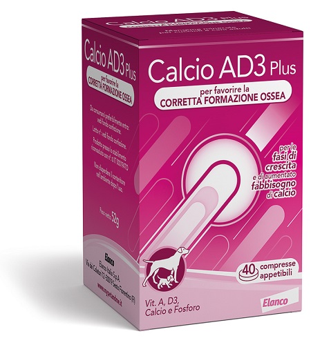 [906985282] CALCIO AD3 PLUS 40 COMPRESSE APPETIBILI
