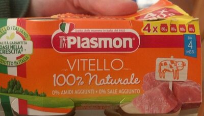 [907042966] PLASMON OMOGENEIZZATO VITELLO 4 X 80 G