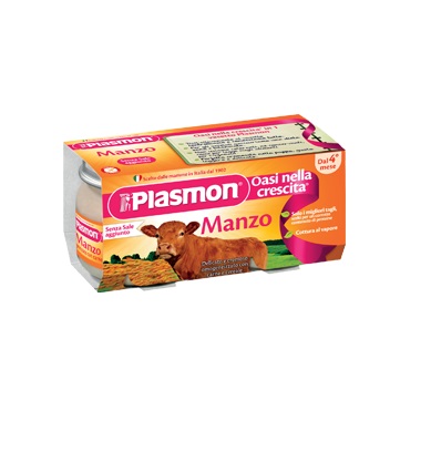 [907297321] PLASMON OMOGENEIZZATO MANZO 4 X 80 G