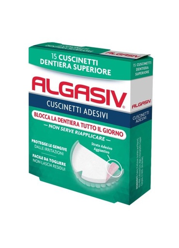 [908017763] ALGASIV ADESIVO PER PROTESI DENTARIA SUPERIORE 15 PEZZI